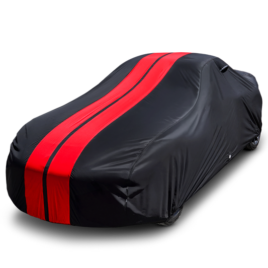 1955-1967 Fiat 1200 TitanGuard Car Cover-Black and Red