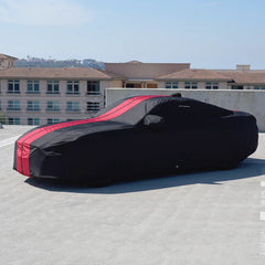 2019-2024 BMW 8-Series Convertible TitanGuard Car Cover-Black and Red