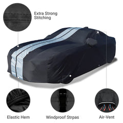 1937-1946 Ford Convertible Coupe TitanGuard Car Cover-Black and Gray