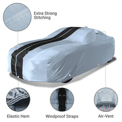 1972-1976 Ford Torino 4-Door TitanGuard Car Cover-Gray and Black