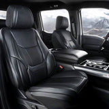 2014-2023 Bentley Flying Spur Premium Comfort Fundas de asiento delantero de cuero negro