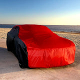Funda para coche Fiat 1400 TitanGuard 1950-1958, 2 tonos, negro y rojo