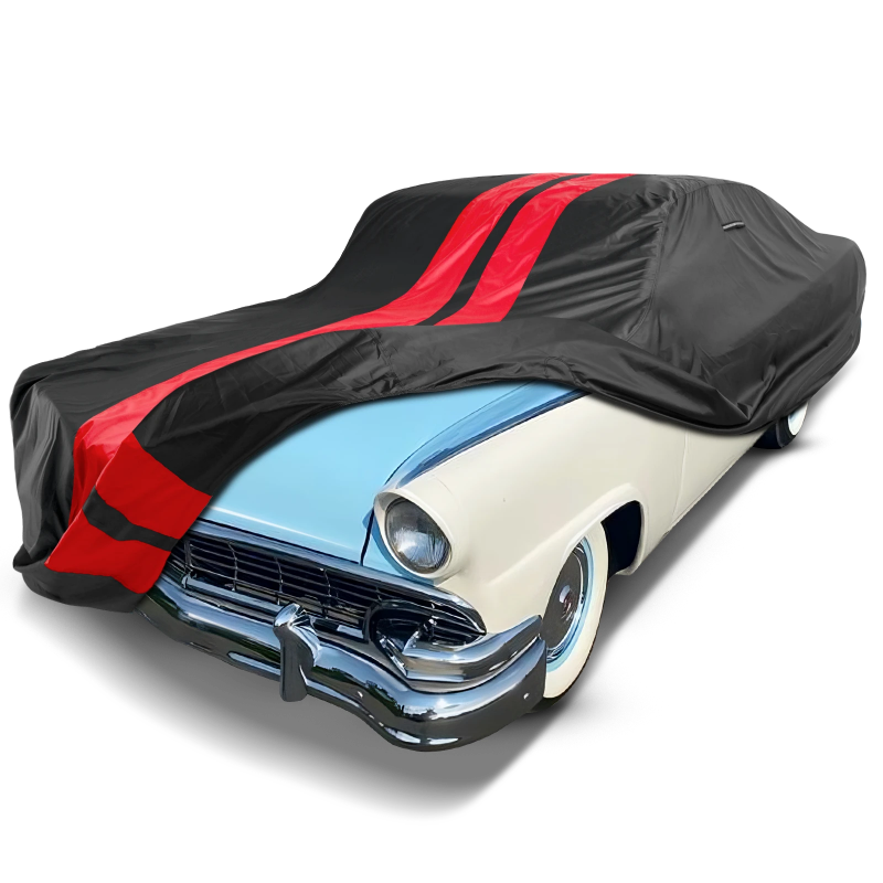 1954-1956 Ford Skyliner w/ Continental Kit TitanGuard Car Cover-Black and Red