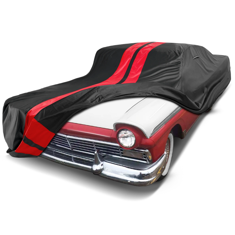 1957-1959 Ford Skyliner w/ Continental Kit TitanGuard Car Cover-Black and Red