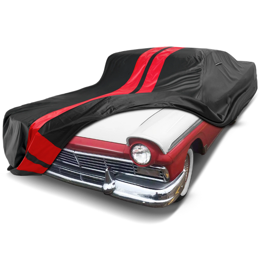 1957-1959 Ford Skyliner sin kit Continental TitanGuard cubierta para auto, negro y rojo