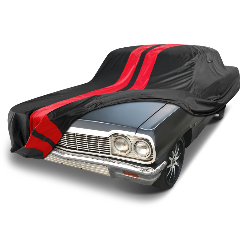 1958-1969 Chevrolet Bel Air 2-Door TitanGuard Car Cover-Black and Red