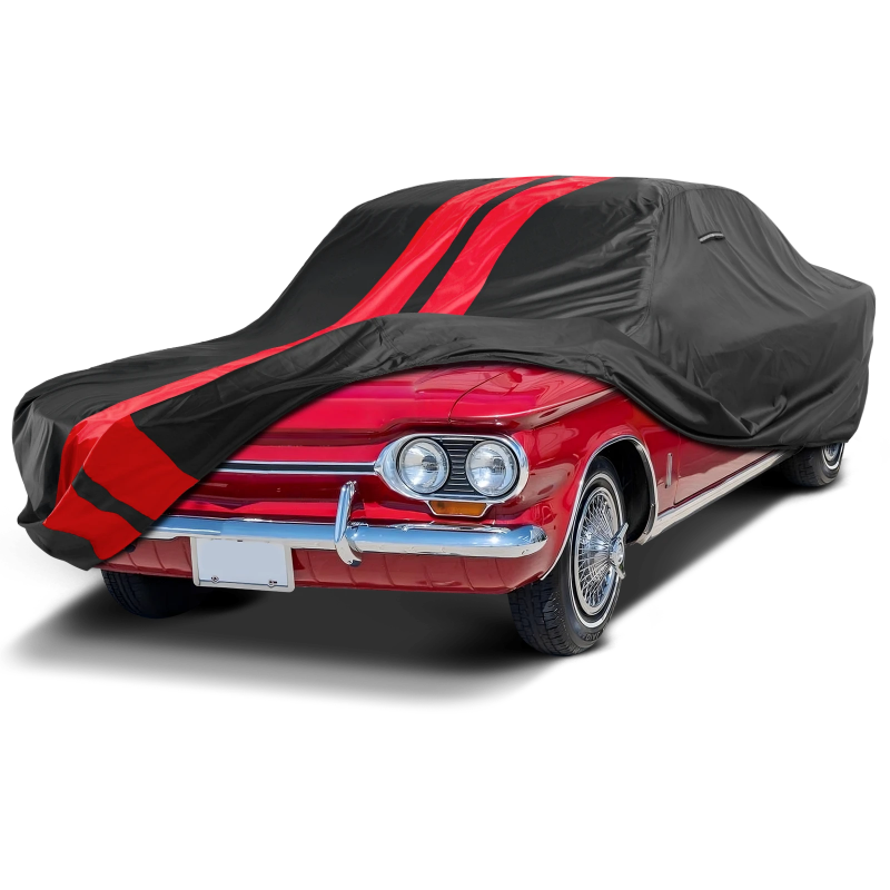 Cubierta para auto TitanGuard de 4 puertas Chevrolet Corvair 1960-1964, negra y roja