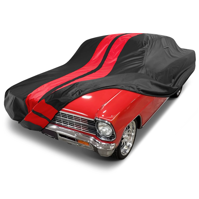 1962-1967 Chevrolet Nova Wagon TitanGuard Car Cover-Black and Red