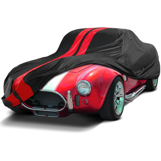 1965-1967 AC Shelby Cobra 427 MkIII Roadster TitanGuard Car Cover-Black and Red