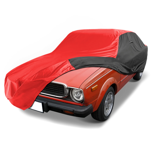 Funda para coche Toyota Corolla TitanGuard 1966-1981, 2 tonos, negro y rojo
