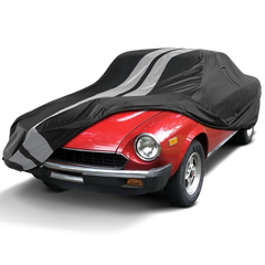 1966-1983 Fiat 124 Spider TitanGuard Car Cover-Black and Gray