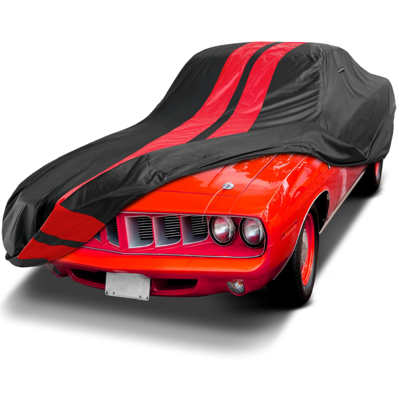 1967-1969 Plymouth Barracuda TitanGuard Car Cover-Black and Red