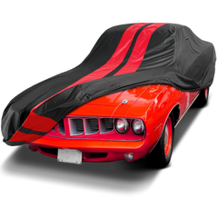 1967-1969 Plymouth Barracuda TitanGuard Car Cover-Black and Red