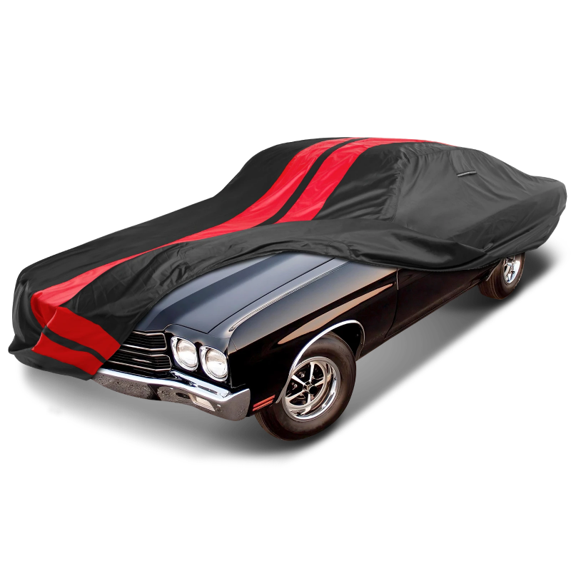 1968-1972 Chevrolet Chevelle 4-Door TitanGuard Car Cover-Black and Red