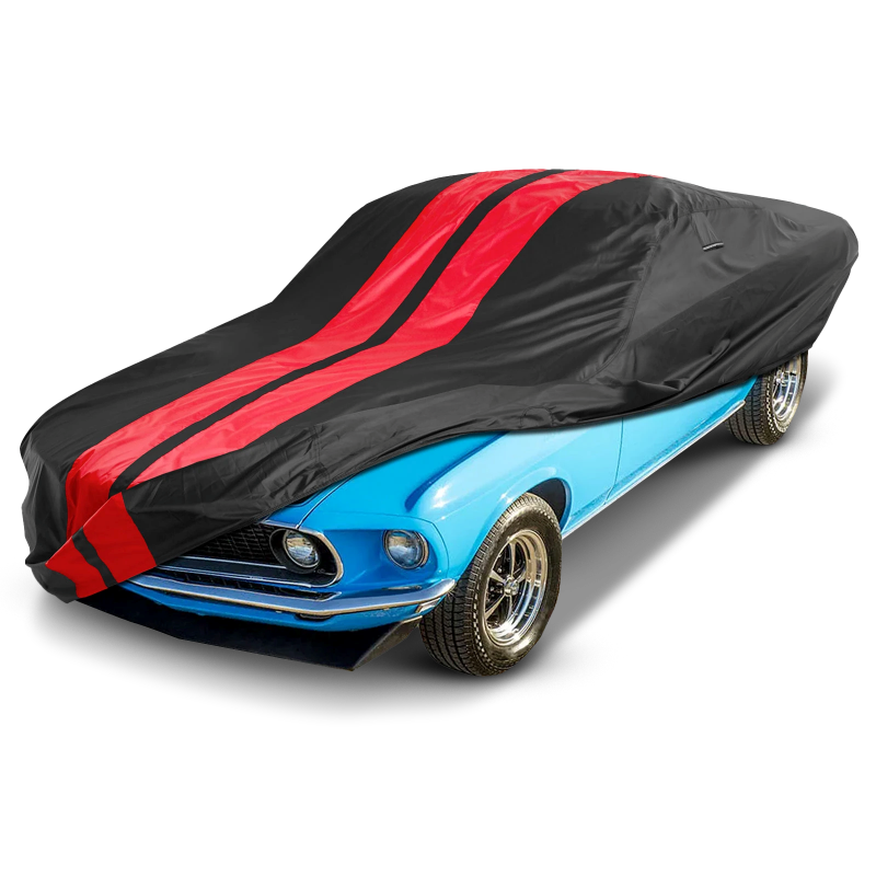 1969-1973 Ford Mustang TitanGuard Car Cover-Black and Red