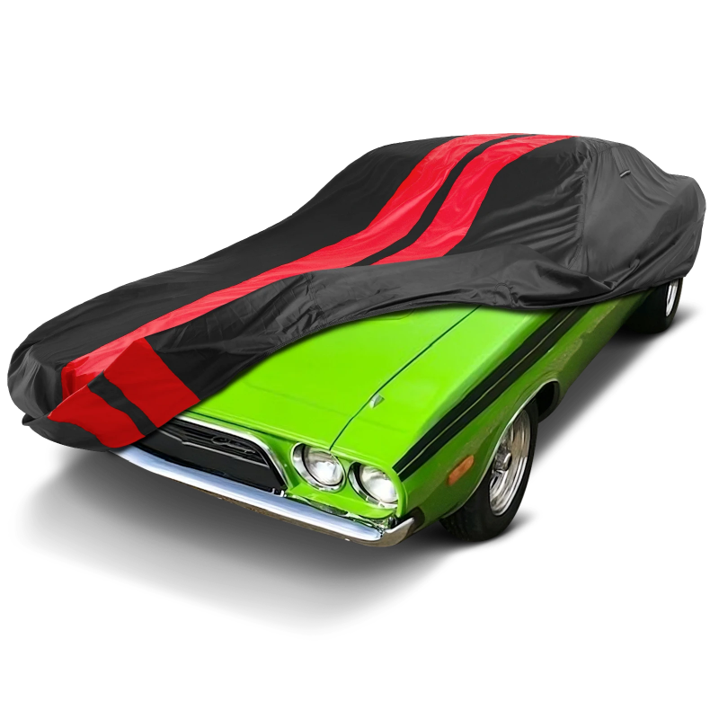 1973 Dodge Challenger TitanGuard Car Cover-Black and Red