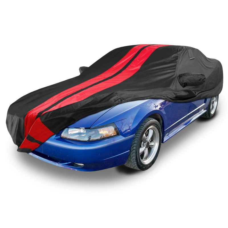 1979-2004 Ford Mustang TitanGuard Car Cover-Black and Red