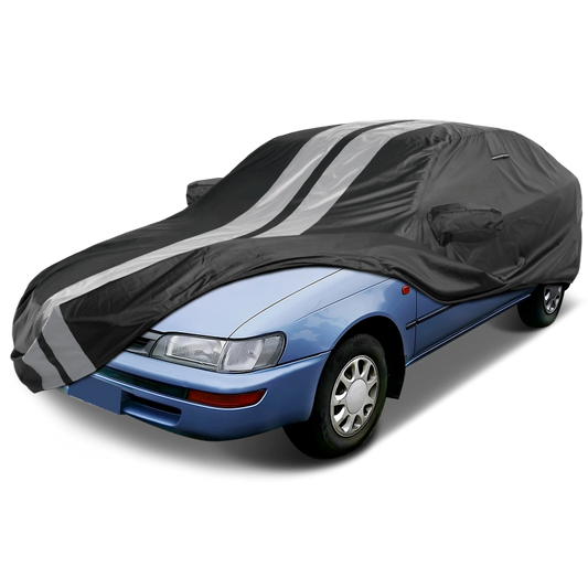 1988-1997 Toyota Corolla TitanGuard Car Cover-Black and Gray