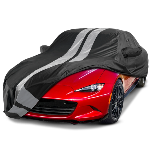 1989-2024 Mazda Miata MX-5 TitanGuard Car Cover-Black and Gray