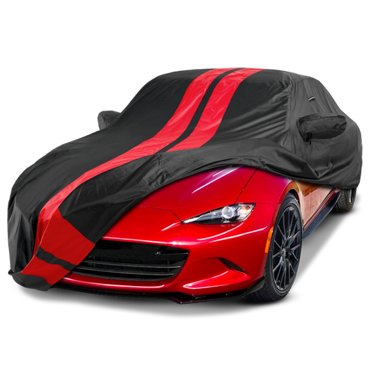 1989-2024 Mazda Miata MX-5 TitanGuard Car Cover-Black and Red