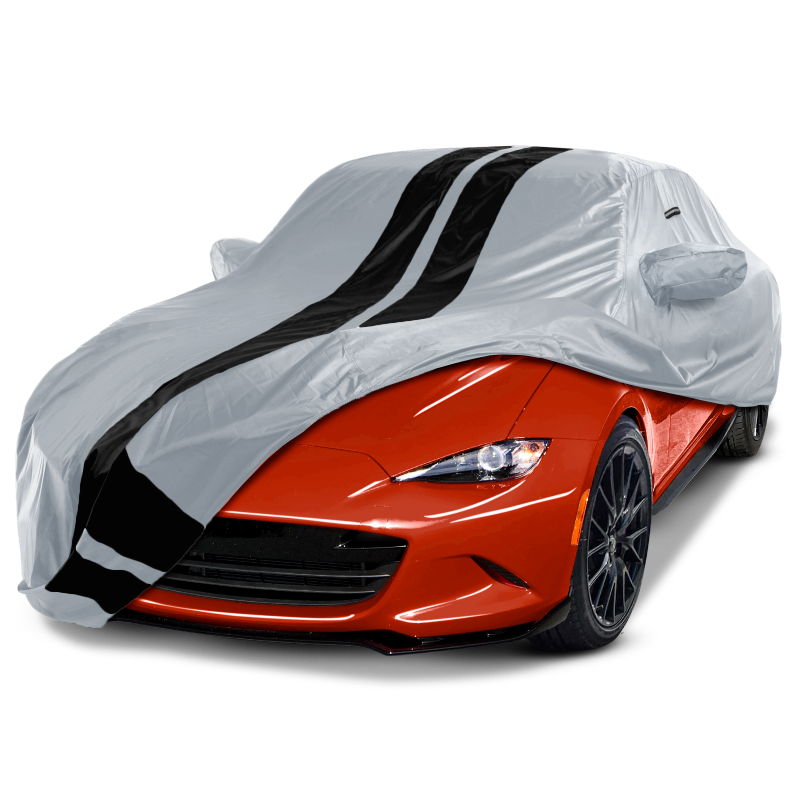 1989-2024 Mazda Miata MX-5 TitanGuard Car Cover-Gray and Black