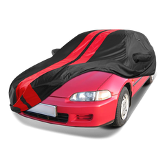 1992-1995 Honda Civic Coupe TitanGuard Car Cover-Black and Red