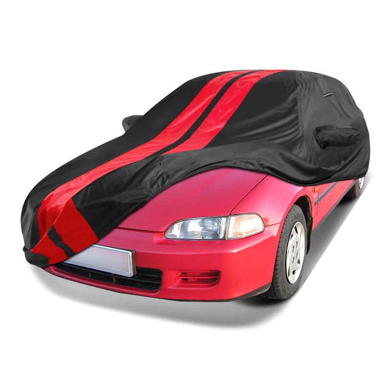 1992-1995 Honda Civic Hatchback TitanGuard Car Cover-Black and Red