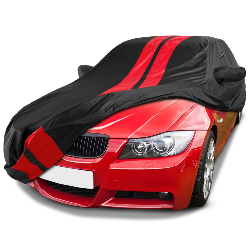 1992-2005 BMW 3-Series Sedan TitanGuard Car Cover-Black and Red