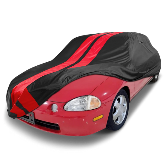 1993-1997 Honda Civic Del Sol TitanGuard Car Cover-Black and Red