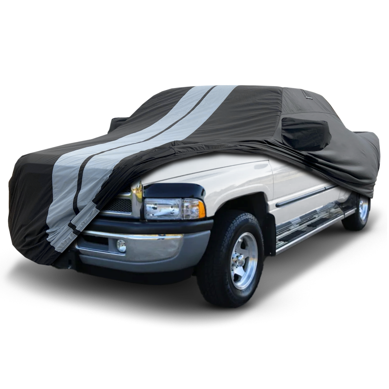 1994-2001 Dodge Ram 1500 Quad Cab 8.0 ft. Long Bed TitanGuard Truck Cover-STR-Black and Gray