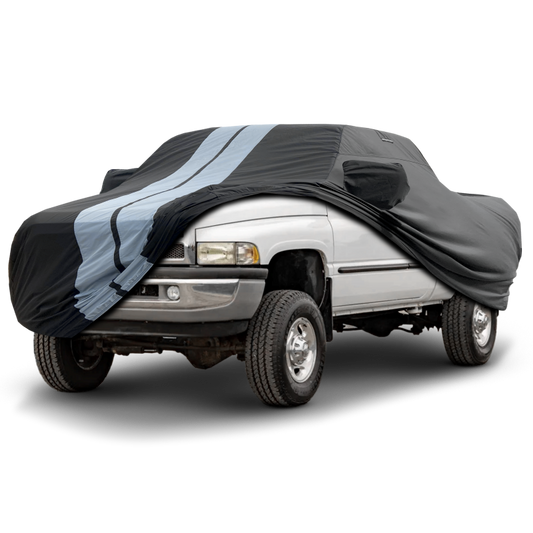 1994-2002 Dodge Ram 2500 Quad Cab 6.4 ft. Regular Bed TitanGuard Truck Cover-STR-Black and Gray