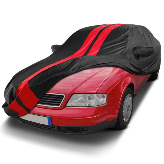 1994-2011 Audi A6 Sedan TitanGuard Car Cover-Black and Red