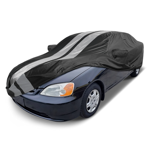 1996-2005 Honda Civic Hatchback TitanGuard Car Cover-Black and Gray