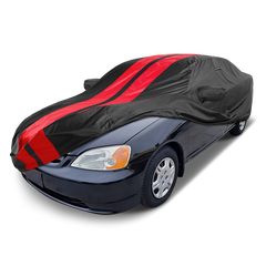 1996-2005 Honda Civic Coupe TitanGuard Car Cover-Black and Red