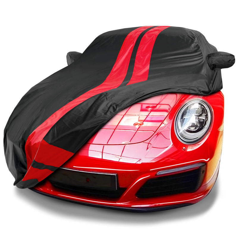 1999-2024 Porsche 911 TitanGuard Car Cover-Black and Red