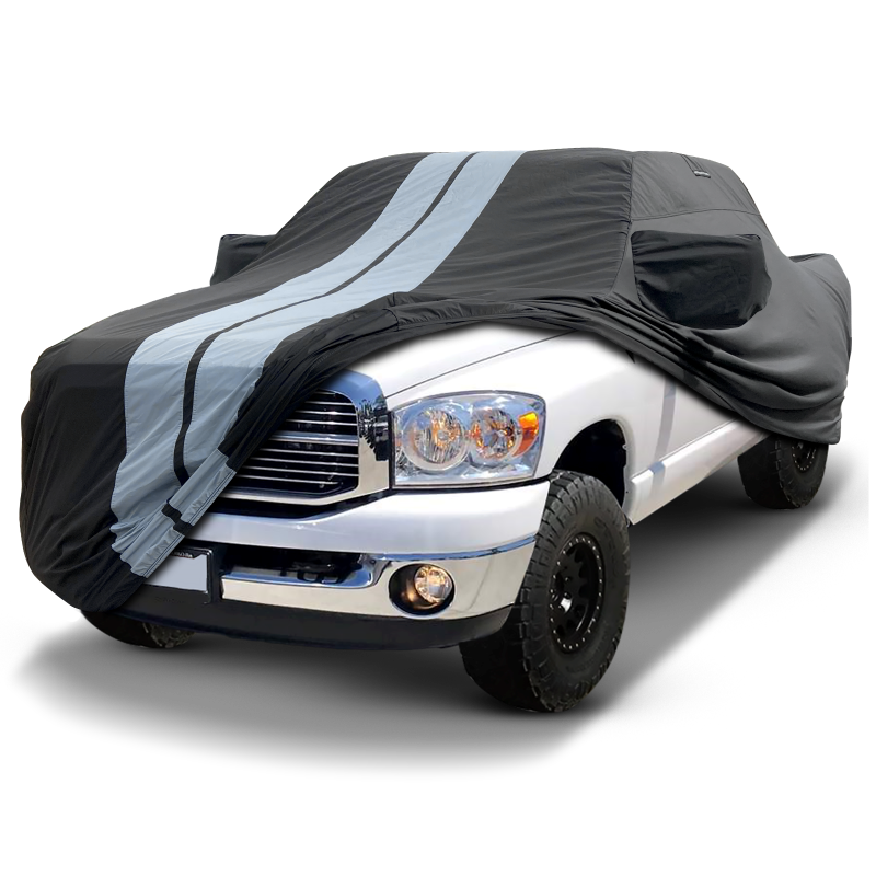 2003-2009 Dodge Ram 2500 Quad Cab 8.2 ft. Long Bed TitanGuard Truck Cover-STR-Black and Gray