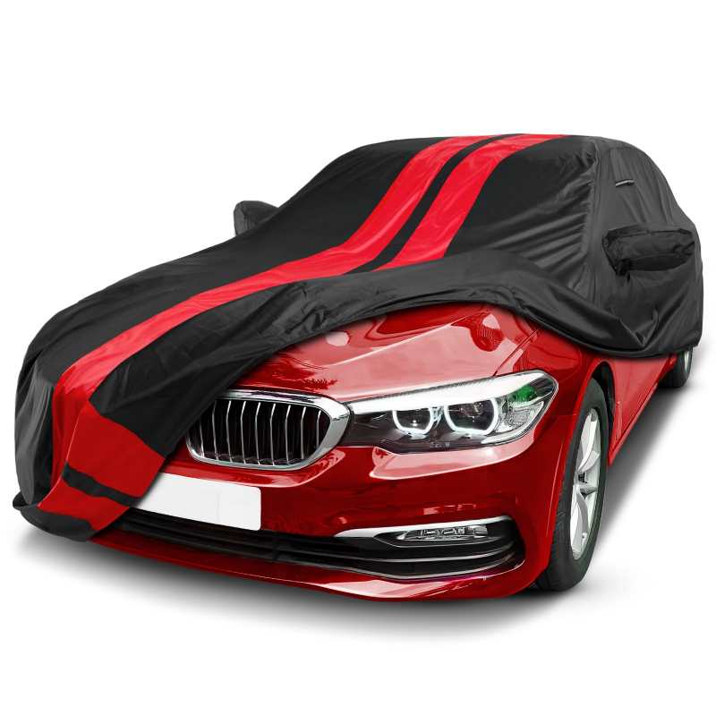 2004-2017 BMW 5-Series Sedan TitanGuard Car Cover-Black and Red