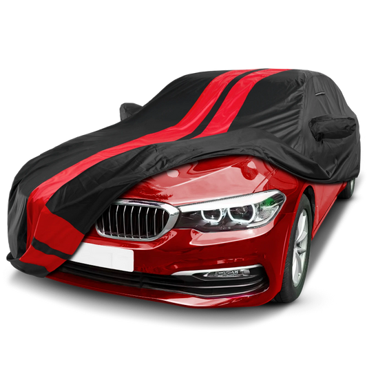 2004-2017 BMW 5-Series Sedan TitanGuard Car Cover-Black and Red