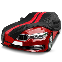 2004-2017 BMW 5-Series Sedan TitanGuard Car Cover-Black and Red