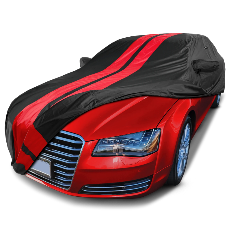 2004-2018 Audi A8 L TitanGuard Car Cover-Black and Red