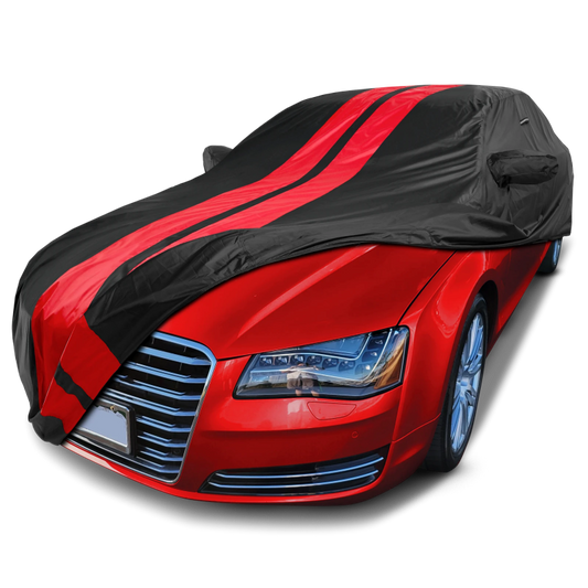 2004-2018 Audi A8 L TitanGuard Car Cover-Black and Red