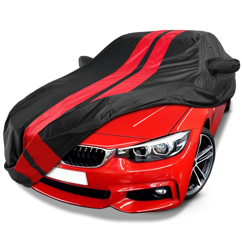 2006-2018 BMW 3-Series Sedan TitanGuard Car Cover-Black and Red