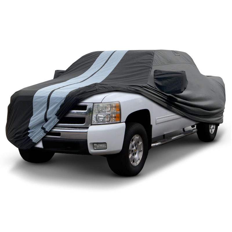 2007-2009 Chevrolet Silverado 1500 Extended Cab 5.8 ft. Short Bed TitanGuard Truck Cover-STR-Black and Gray