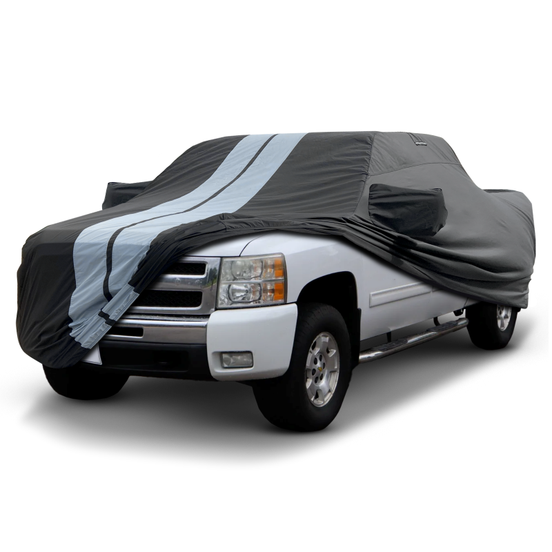 2007-2013 Chevrolet Silverado 1500 Extended Cab 8.0 ft. Long Bed TitanGuard Truck Cover-STR-Black and Gray