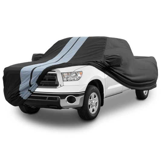 2007-2021 Toyota Tundra Double Cab 8.1 ft. Long Bed TitanGuard Truck Cover-STR-Black and Gray