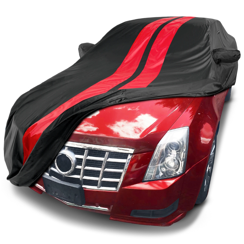 2008-2013 Cadillac CTS Sedan TitanGuard Car Cover-Black and Red