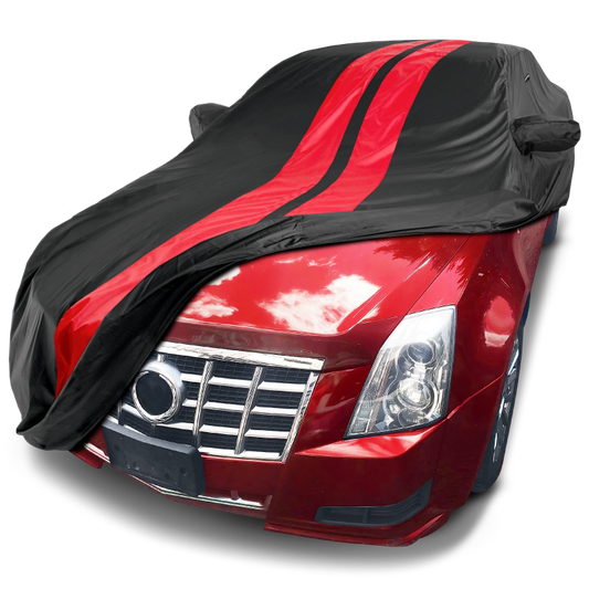 2008-2013 Cadillac CTS Sedan TitanGuard Car Cover-Black and Red