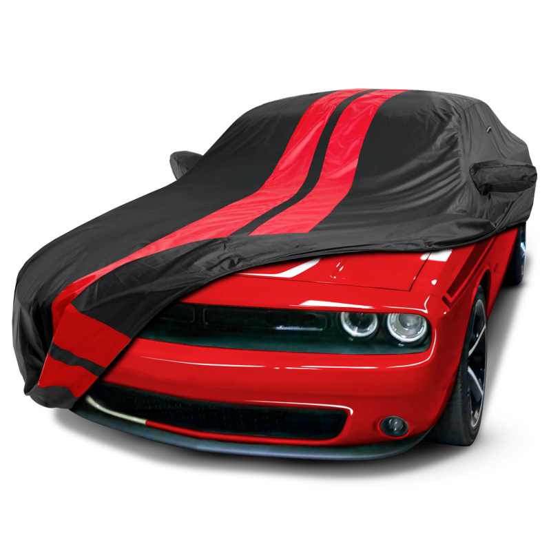 2008-2023 Dodge Challenger TitanGuard Car Cover-Black and Red