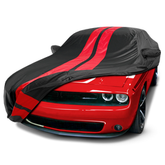 2008-2023 Dodge Challenger TitanGuard Car Cover-Black and Red