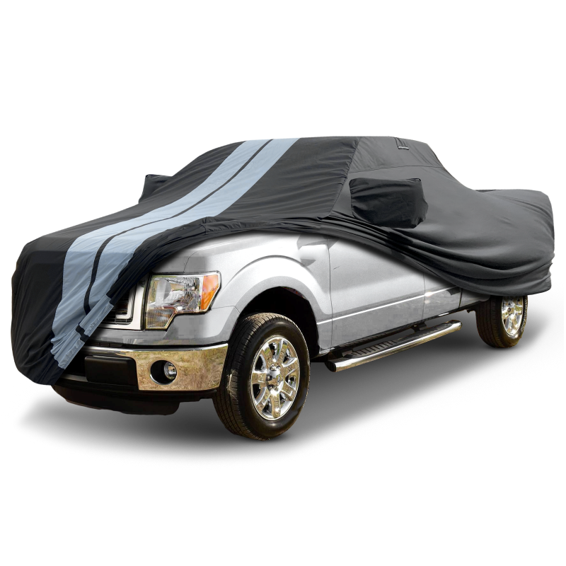 2009-2014 Ford F-150 SuperCrew Cab 5.5 ft. Short Bed TitanGuard Truck Cover-STR-Black and Gray